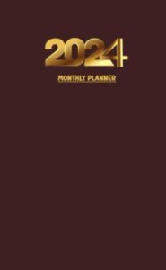 2024 monthly pocket planner: small 1 year calendar schedule organizer start january 2024 to december 2024 with holidays|includes place for contacts, notes, important dates, and passwords
