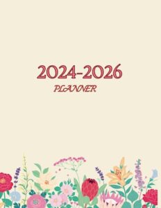 2024-2026 monthly planner: 3 year calendar large size 8.5x11 inches | 36 months jan 2024 - dec 2026 with federal holidays | monthly design ( calendar 2024-2026 for purse)