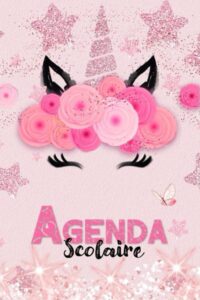 agenda scolaire 2023 2024 licorne: organisateur et planificateur journalier | cp - ce1 - ce2 - cm1 - cm2 | 2 jours par page (french edition)