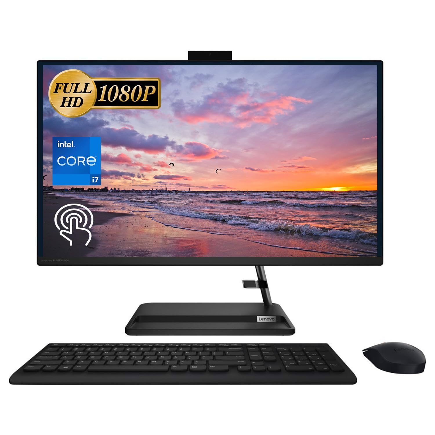 Lenovo 2023 Latest IdeaCentre 3 Premium All-in-One Desktop, 27" FHD Touchscreen Display, Intel Core i7-13620H, 64GB RAM, 2TB SSD, Webcam, HDMI, Wireless Mouse & Keyboard, Wi-Fi 6, Windows 11 Home