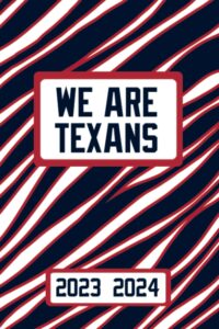 houston we are texans retro zebra print game day planner 2023 2024 monthly weekly daily planner with to-do list, notes, goals, calendars: get ... management! great gift for the ultimate fan!