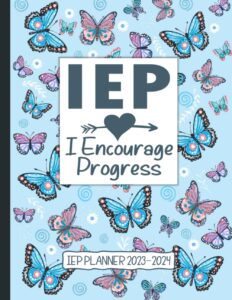 iep planner 2023-2024: organizer for special education teachers | 30 students (beautiful butterflies design)