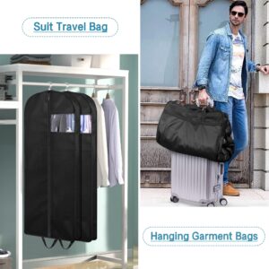 KIMBORA 43" Garment Bags for Hanging Clothes(10 Packs) & 54" Suit Bags for Closet Storage(3 Packs)