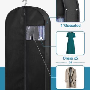 KIMBORA 43" Garment Bags for Hanging Clothes(10 Packs) & 54" Suit Bags for Closet Storage(3 Packs)