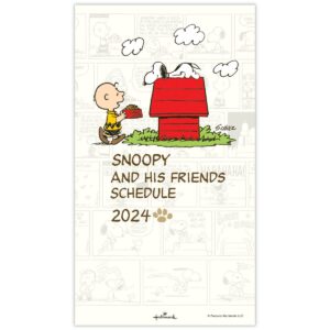 hallmark 824-532 snoopy notebook, 2024, slim, monthly, dog house (begins october 2023)