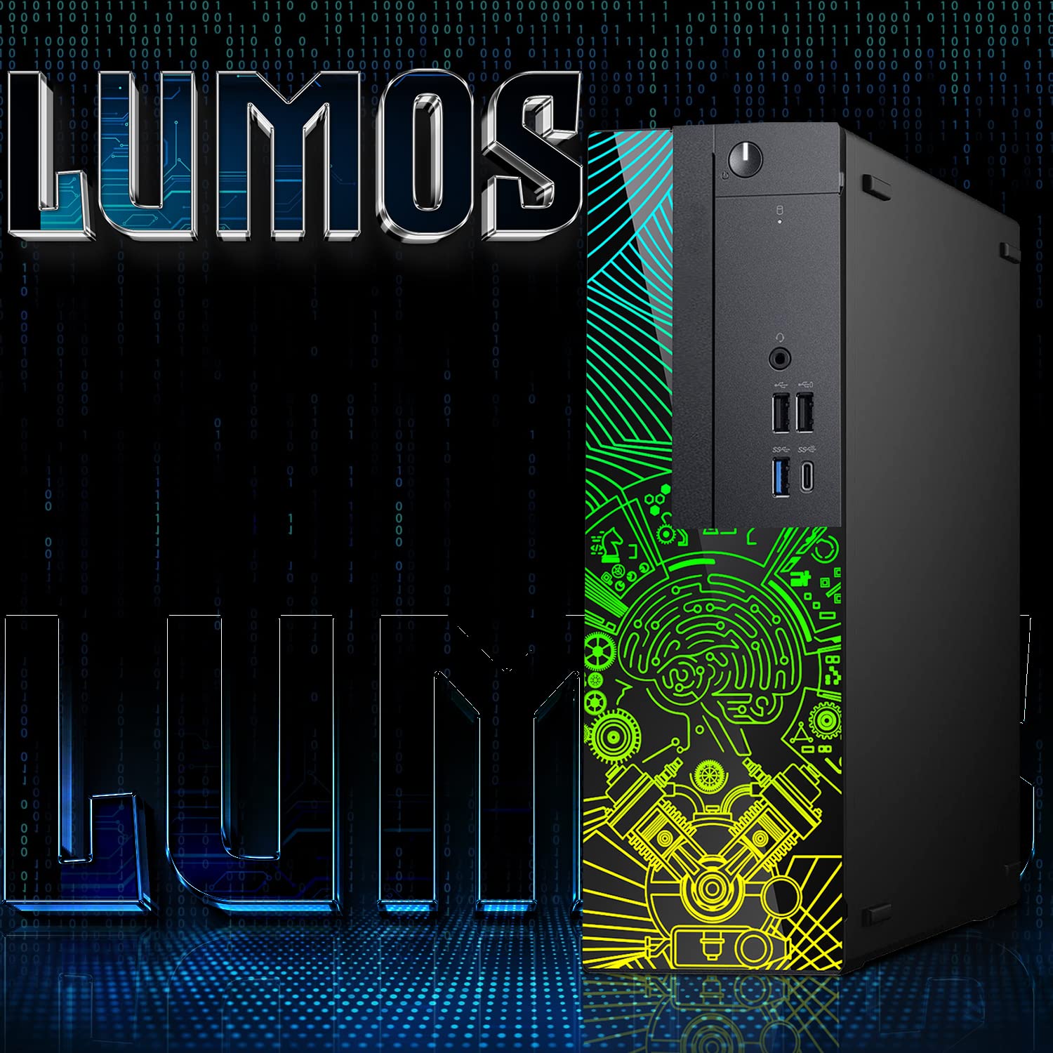 Lumos 8 Gaming Desktop PC, Intel Core i5 7th Gen, AMD RX 6400 4GB DDR6, 8GB RAM, 512GB SSD + 2TB HDD, 27 Inch 165hz Gaming Monitor, PCI-E Bluetooth | Wi-Fi, RGB Kit, Win 10 Pro (Renewed)