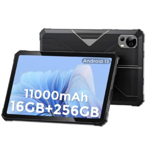 fossibot dt1 10.4 inch android 13 tablet,11000mah rugged tablet 2k fhd+16gb+256gb tablet 48mp+16mp camera smart tablet ip68-69k waterproof tablet 4g dual sim+5g wifi tablet 18w fast charging/otg/1tb