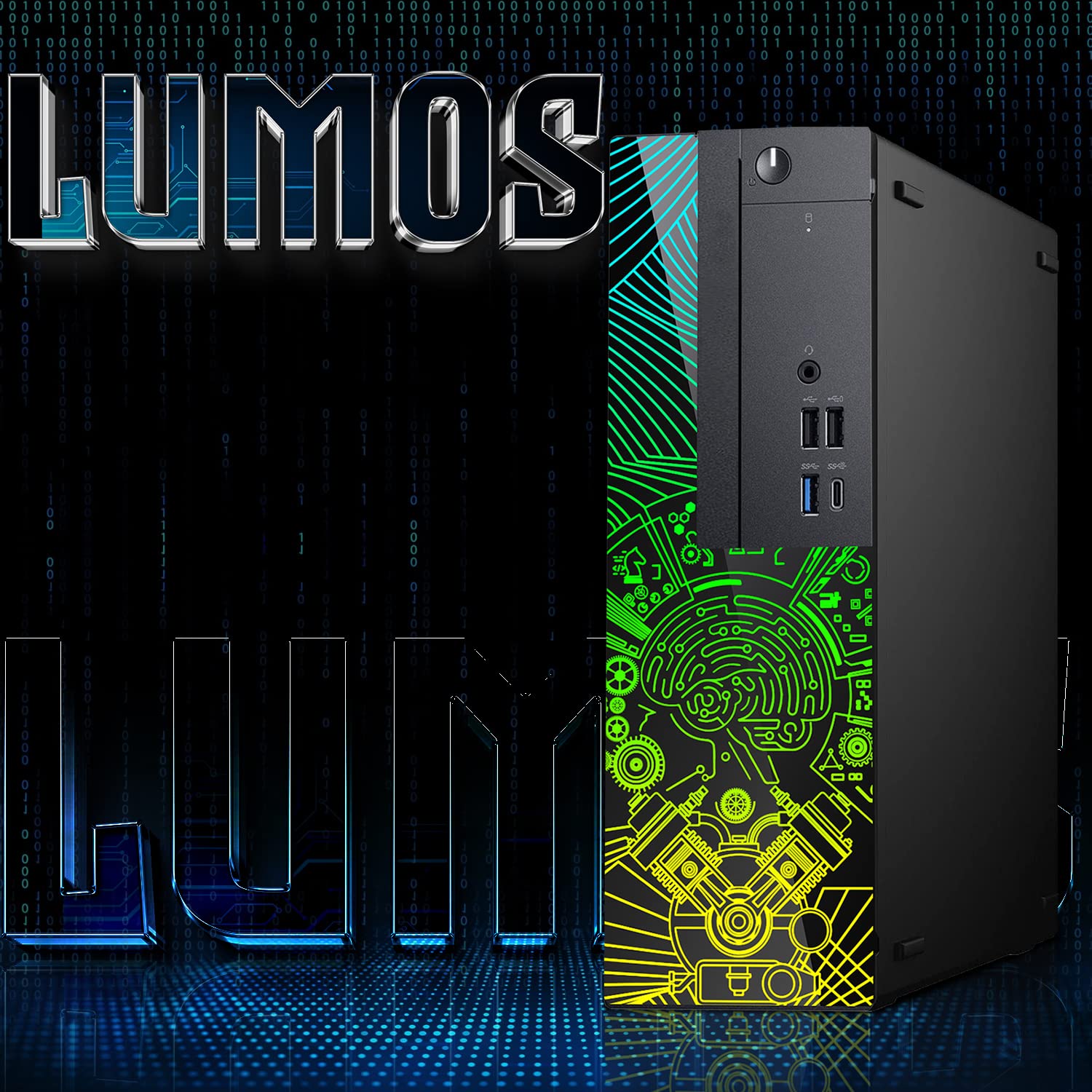Lumos 8 Gaming Desktop PC, Intel Core i7 7th Gen, AMD RX 6400 4GB DDR6 4GB DDR6, 8GB RAM, 1TB SSD + 4TB HDD, 24 Inch Monitor, PCI-E Bluetooth | Wi-Fi, RGB Kit, Win 10 Pro (Renewed)