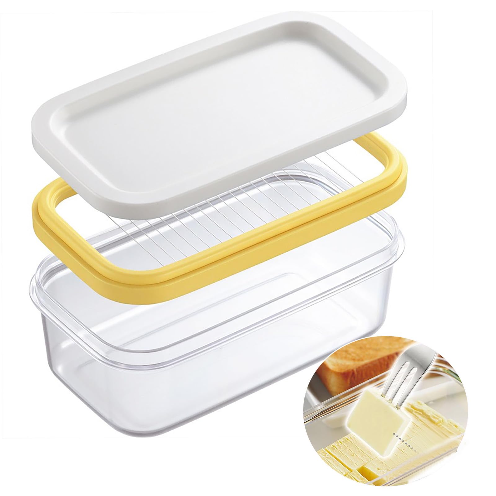 Butter Cutter Slicer, Butter Slicer, Butter Dish With Lid And Knife For Easy Cutting And Storage, Refrigerated Butter Container Butter Box