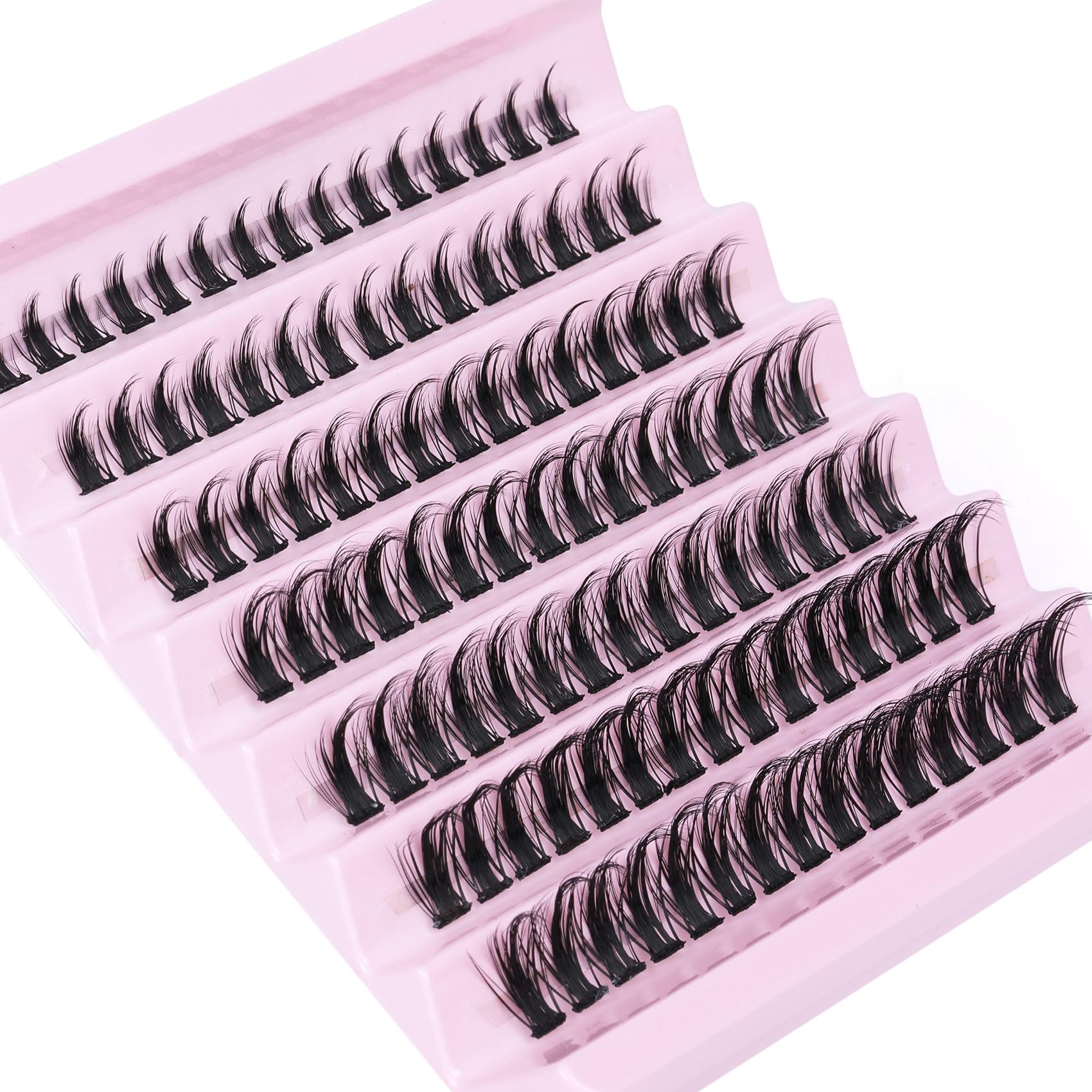 Goddvenus Individual Lashes 105pcs Anime Lashes Extension Manga Lash Clusters Wispy Eyelash Extension D Curl Eyelash Clusters Fluffy DIY Lash Extensions 14-16-18 Mixed Length