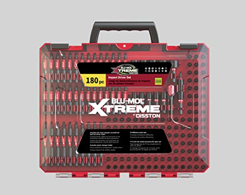 Disston BLU MOL Xtreme 115pc Drill bit Set 17 Round and Hex Drill bit Sizes