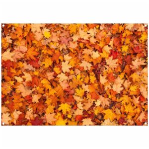 ZTHMOE 7x5ft Fall Maple Leaves Photography Backdrop Autumn Friendsgiving Scene Background Floor Party Supplies Halloween Decoration Banner Photo Booth Props