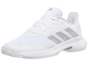 adidas court jam control footwear white/silver metallic/grey one 9.5 b (m)