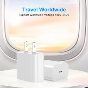 JNZMAT iPhone 15 Charger Block USB C Wall Fast Charging PD 20W 2Pack Apple USB-C Power Adapter for iPhone 15/Iphone14 Pro Max/13 Plus/12/11/SE/XR/8/AirPods/iPad Pro/Air/Mini USBC Plug 20 Watt