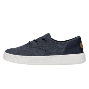 hey dude conway craft linen navy size w10 | women's shoes | women's slip on sneakers | comfortable & light-weight