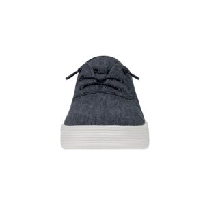 Hey Dude Conway Craft Linen Navy Size W10 | Women's Shoes | Women's Slip On Sneakers | Comfortable & Light-Weight