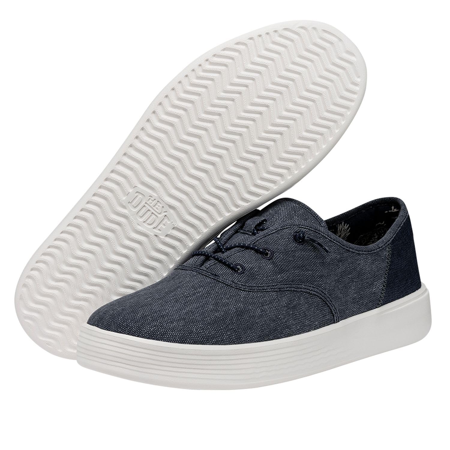 Hey Dude Conway Craft Linen Navy Size W10 | Women's Shoes | Women's Slip On Sneakers | Comfortable & Light-Weight