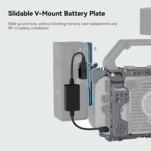 SMALLRIG FX6 Camera Cage Kit for Sony FX6, Compact FX6 Cage with V-Mount Battery Plate for Tripods/Handheld/Shoulder Shooting - 4124