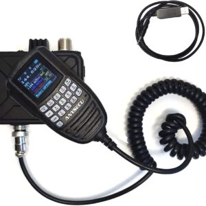 Anysecu WP-9900 Mini Mobile Radio 25W 200 Channels UHF VHF Dual Band Car Base Radio with Programming Cable