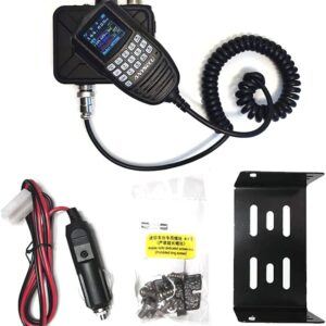 Anysecu WP-9900 Mini Mobile Radio 25W 200 Channels UHF VHF Dual Band Car Base Radio with Programming Cable