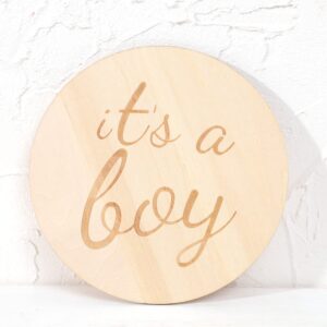 it's a boy/girl sign,gender reveal,welcome home baby shower yard sign (it's a girl (single)),newborn photo prop,the perfect round wooden welcome baby sign (it' a boy)