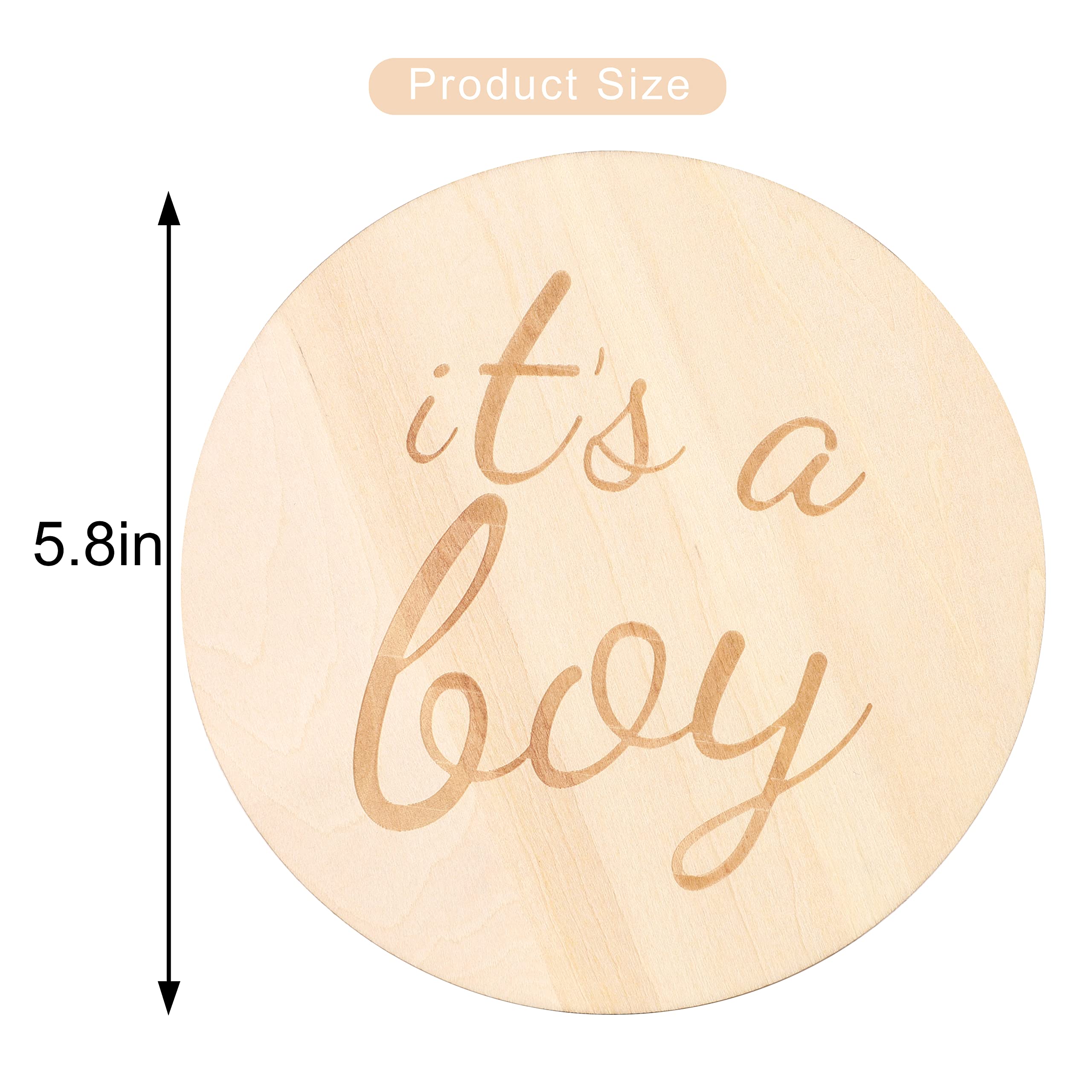 It'S A Boy/Girl Sign,Gender Reveal,Welcome Home Baby Shower Yard Sign (It'S A Girl (Single)),Newborn Photo Prop,The Perfect Round Wooden Welcome Baby Sign (it' a boy)