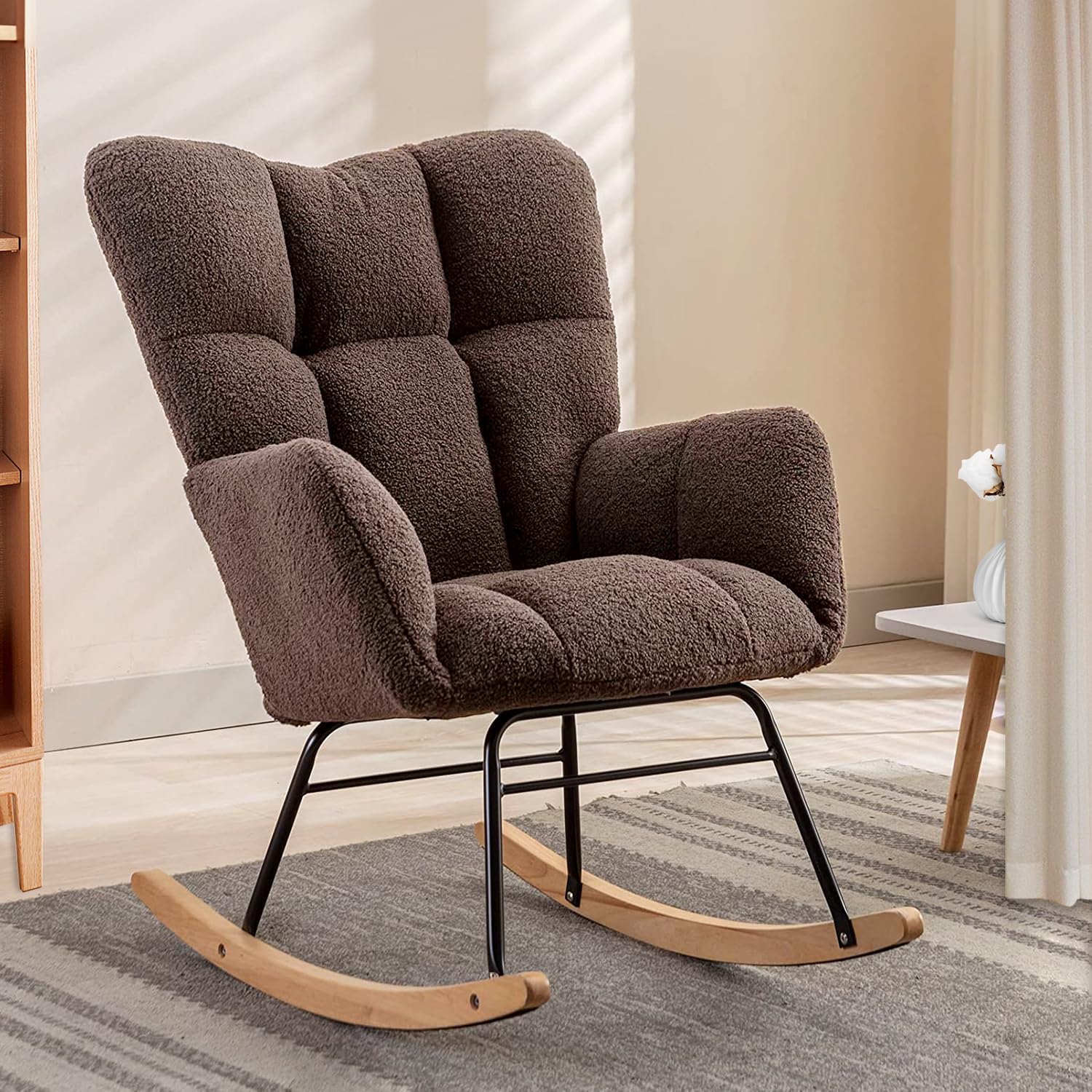 Ugijei Rocking Chair Nursery,Modern Rocking Accent Chair for Nursery, Bedroom