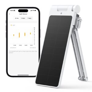 switchbot solar panel charger for curtain 3 - performance upgrade, easy to use, support low light charging, smart solar panel for switchbot curtain 3 rod/u rail, non-stop solar power supply