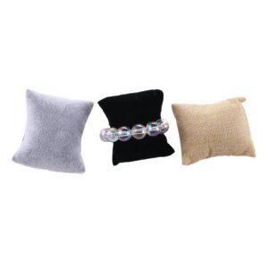 Bracelet Pillow Display,Watch Display Pillow Velvet Watch Pillow Bracelet Jewelry Displays Pillow,for Jewelry Displays(Small,Beige)