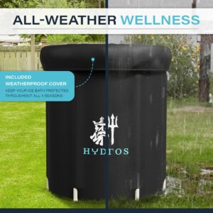 HYDROS Portable Cold Plunge Tub - Portable Ice Bath Tub For Athletes - Easy to Assemble Ice Plunge Bath - 3 Thermal Insulated Layers + Drain Tap - Ice Baths at Home - Ice Pod, Large Cold Therapy Bath