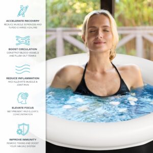 HYDROS Portable Cold Plunge Tub - Portable Ice Bath Tub For Athletes - Easy to Assemble Ice Plunge Bath - 3 Thermal Insulated Layers + Drain Tap - Ice Baths at Home - Ice Pod, Large Cold Therapy Bath