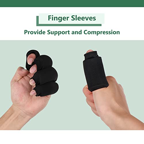 Luguiic Finger Ice Sleeves 10 Ice Packs for Fingers, Thumbs & Toes Hot Cold Therapy for Arthritis, Tendinitis, Trigger Finger and Swollen Finger