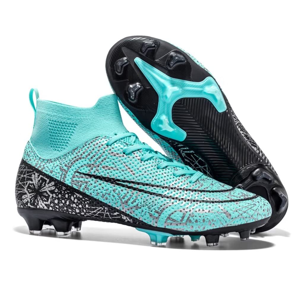 Mikrydco Youth Soccer Cleats Mens Womens Football Boots Training High-Top Turf Shoes Outdoor Indoor Athletic Professional Big Boys Girls Spikes Sneakers