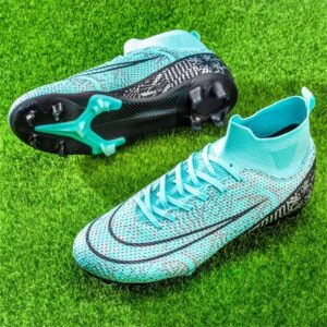 Mikrydco Youth Soccer Cleats Mens Womens Football Boots Training High-Top Turf Shoes Outdoor Indoor Athletic Professional Big Boys Girls Spikes Sneakers