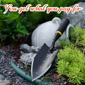 Kemaier Heavy-Duty Trowel Garden Tool, Stainless Steel Serrated Hand Shovel for Effortless Digging, Weed Control, and Precise Bulb Planting