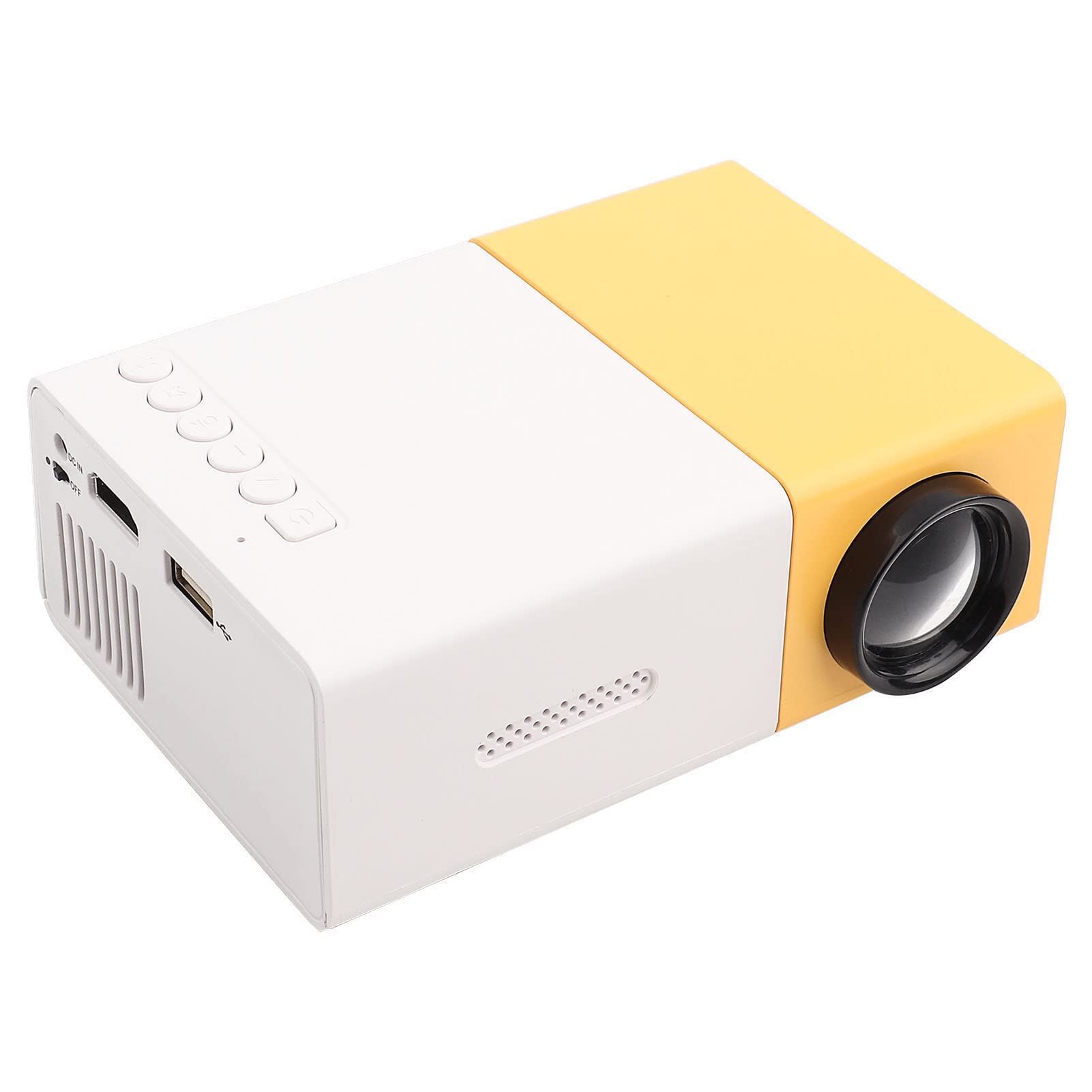 Home Theater Mini Stylish Home Theater Portable LED Projector HD Support 1080P VGA Multimedia Player (US regulations (110V-240V))