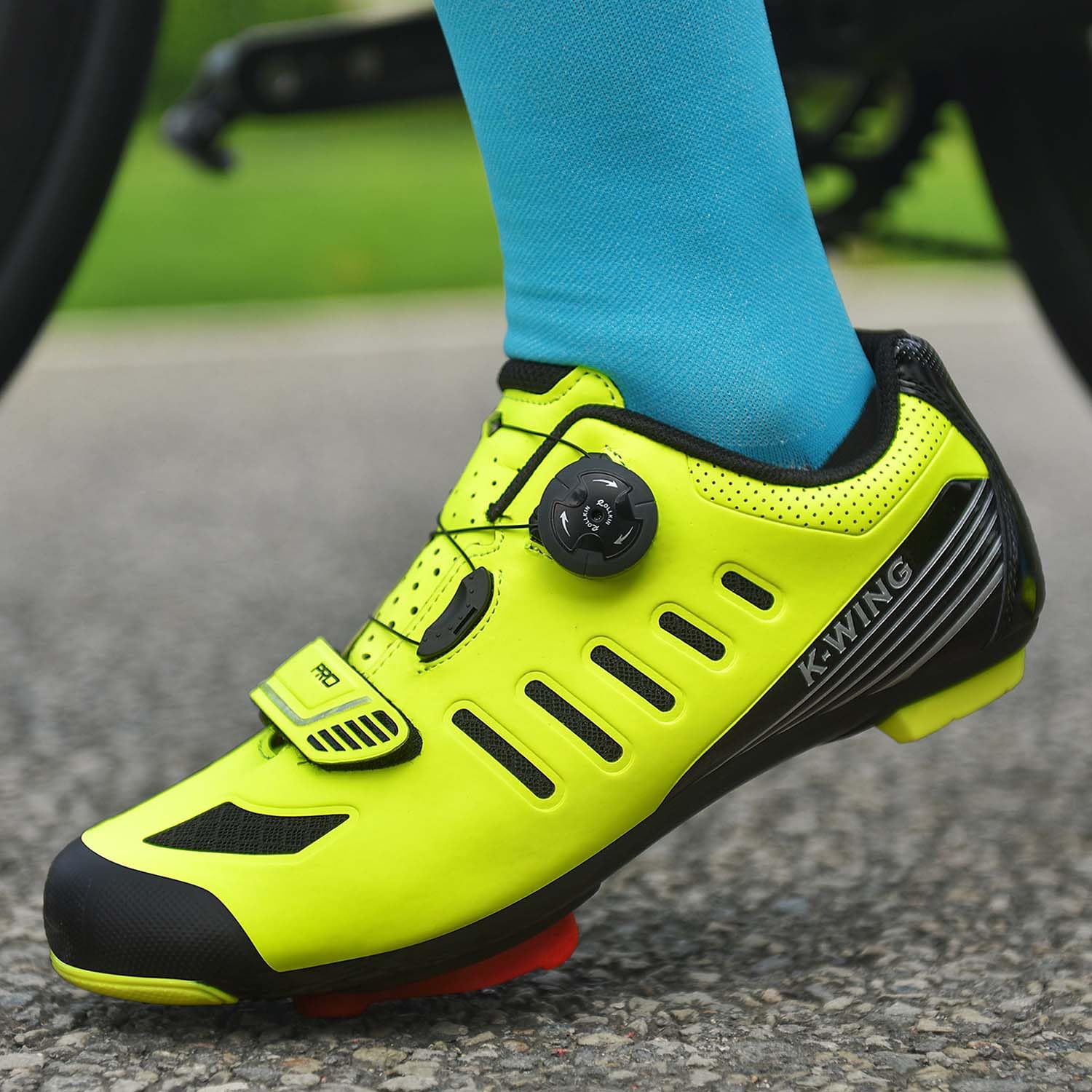 kushike Road Bike Cycling Shoes Compatible with Peloton Shimano SPD Bike Riding Shoes for Men's and Women,Indoor Cycling Shoes Women,Spinning Shoes for Women Indoor cycling-12-2106Ayellow