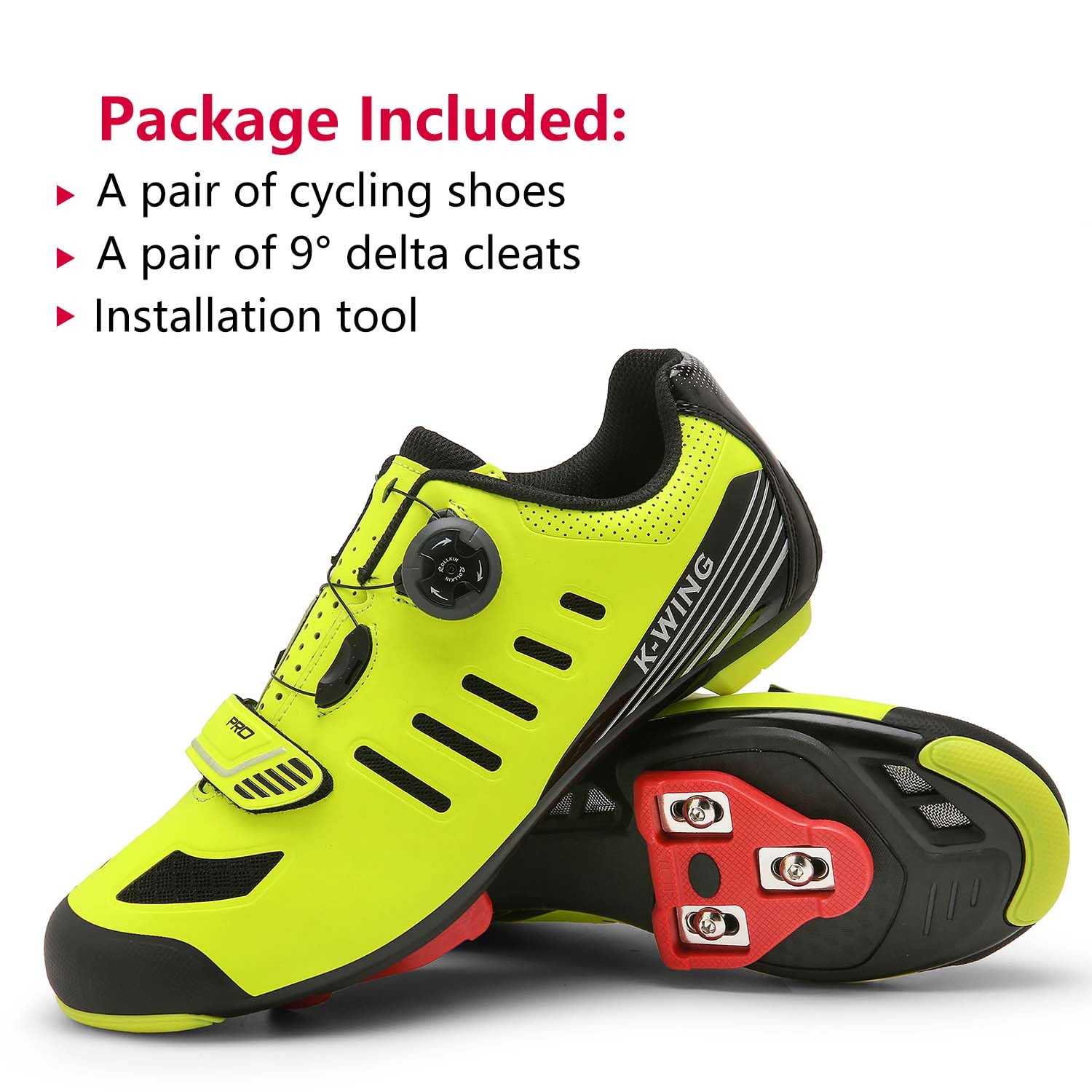 kushike Road Bike Cycling Shoes Compatible with Peloton Shimano SPD Bike Riding Shoes for Men's and Women,Indoor Cycling Shoes Women,Spinning Shoes for Women Indoor cycling-12-2106Ayellow