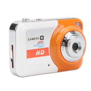 digital camera, mini thumb camera, portable video camera with motion detection, point and shoot digital cameras, fashion mini dv camera for teens students kids (orange)