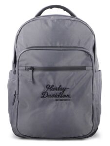 harley-davidson women's black opal backpack, water-resistant nylon - pearl gray