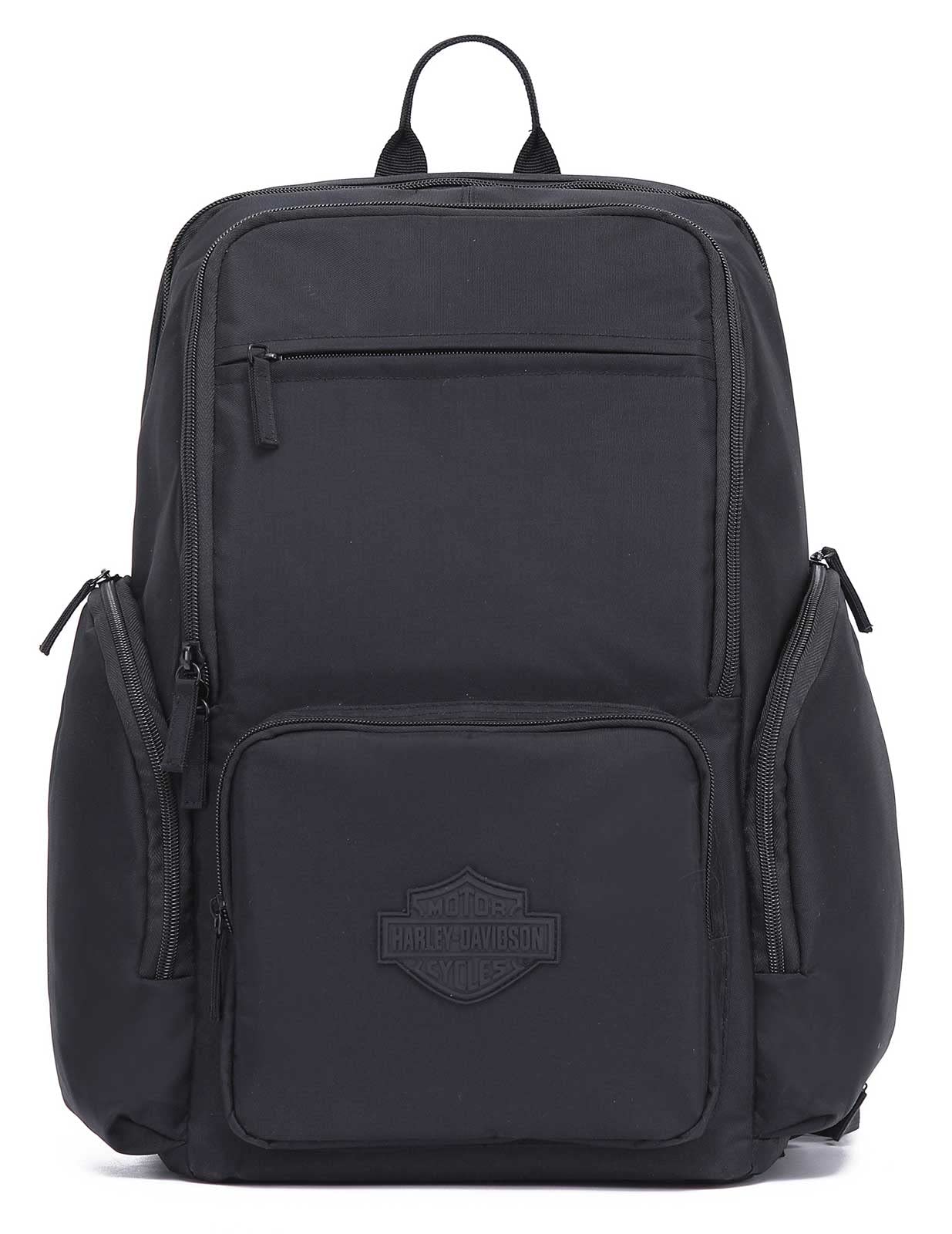 Harley-Davidson Bar & Shield Crinkle Nylon Water-Resistant Backpack - Black