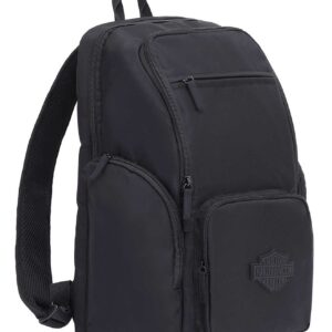 Harley-Davidson Bar & Shield Crinkle Nylon Water-Resistant Backpack - Black