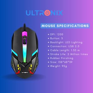 ULTRONIX Gaming Desktop, Intel Core I7 8TH GEN, Nvidia RTX2060, 32GB RAM, 256GB SSD, Keyboard, Gaming Mouse, Mouse Pad, Headset Combo, Win11 Pro