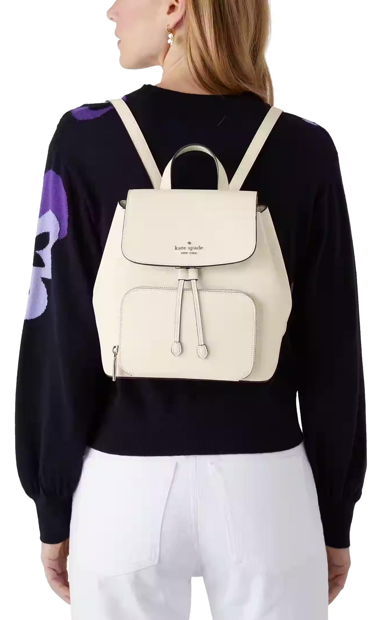 Kate Spade Kristi Medium Flap Backpack (Meringue)