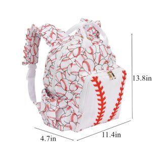 ONGLYP Kids Toddler Backpack for Preschool Lightweight Sports Travel Shoulders Backpack School Bag Bookbag for Girls Boys (Baseball)