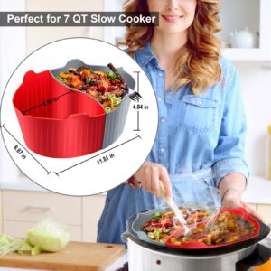 Silicone Slow Cooker Liners, Crockpot Liner,Reusable BPA Free Crock pot liners,Silicone Divider Insert Food Grade Silicone Divider Insert Slow Cooker Liners, Dishwasher Safe