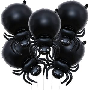 spider balloons animals balloons black spider foil balloons for spider-themed party birthday party supplies decorations halloween party decorations balloons party sets-5pcs