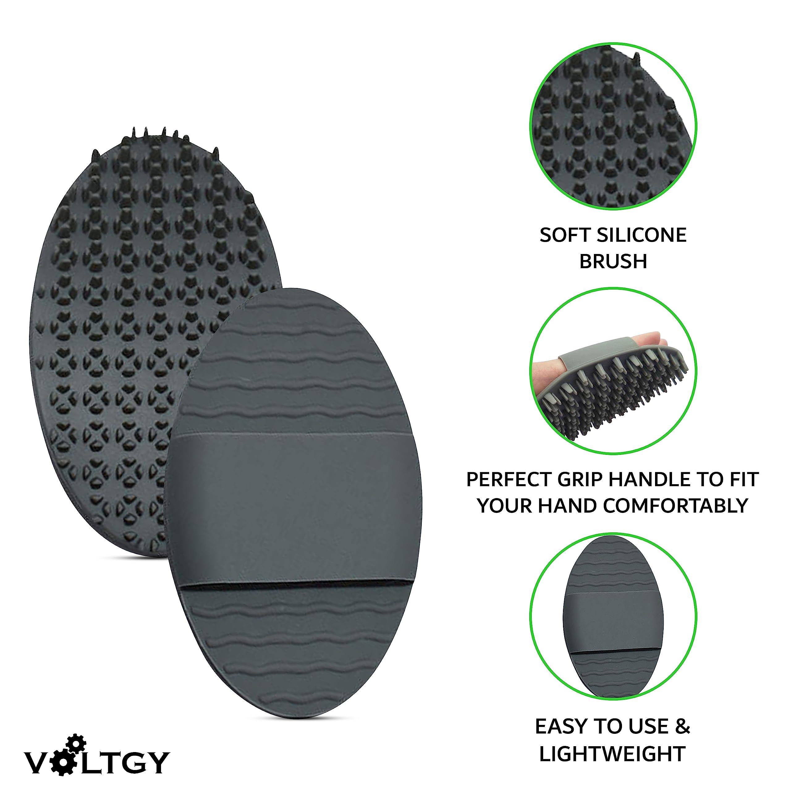 VOLTGY - Silicone Sink Protector with Top Drain Hole, 28" x 15", includes Silicone Cleaning Brush/Silicone Sink Mat