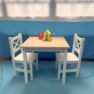 petit bateau toddler kids table and chairs set solid wood modern wooden furniture for 2-8 years boy girl children white color craft art preschool playroom