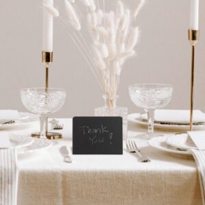 MAGICLULU 12Pcs Table Sign Chalkboard Food Label Sign Small Rectangle Chalkboards Blackboard for Weddings Birthday Parties